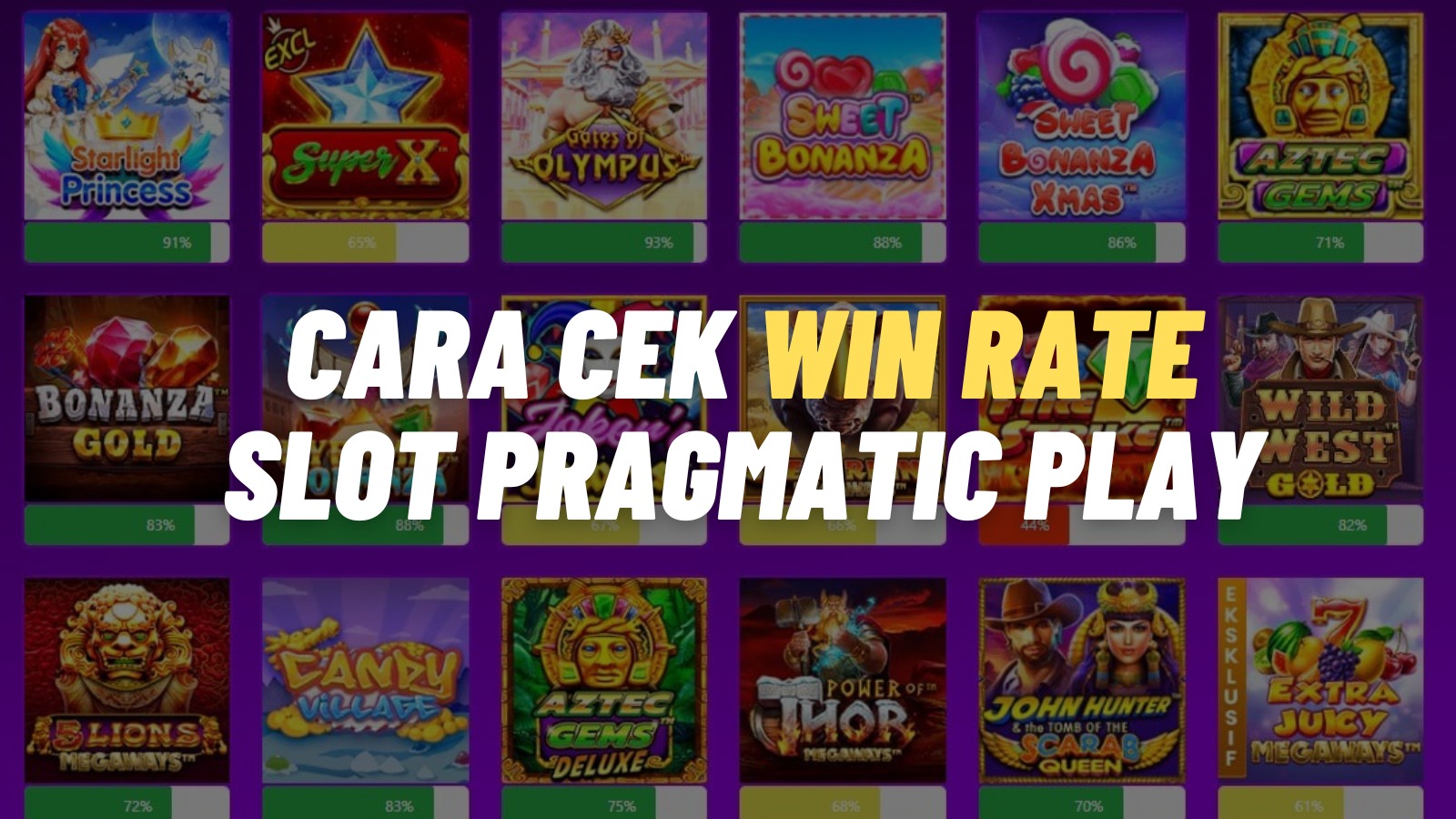 Cara Cek Win Rate Slot Pragmatic Play
